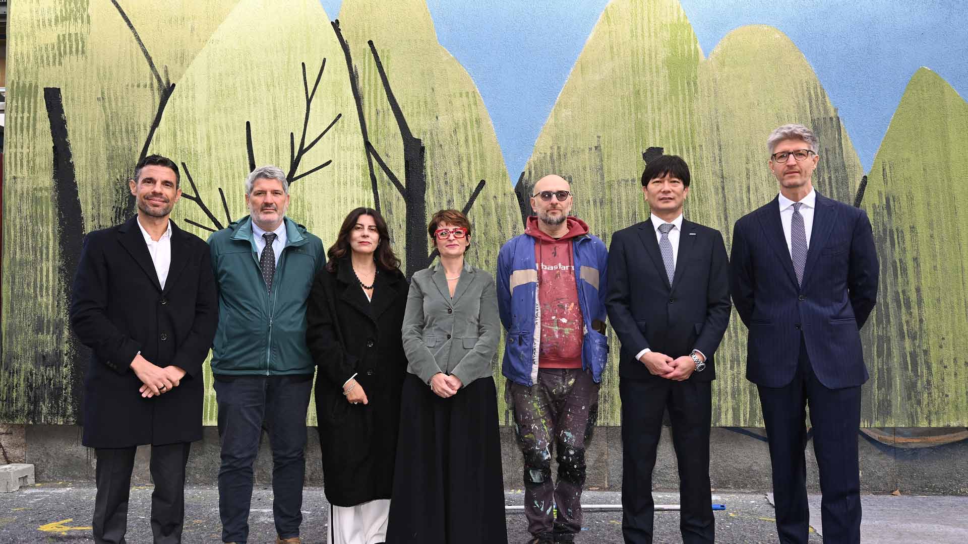 Turin's mural blends tennis grit with green resolve